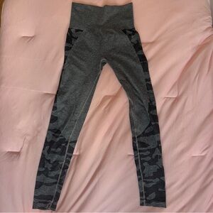 High-Waisted Gray Camo Leggings